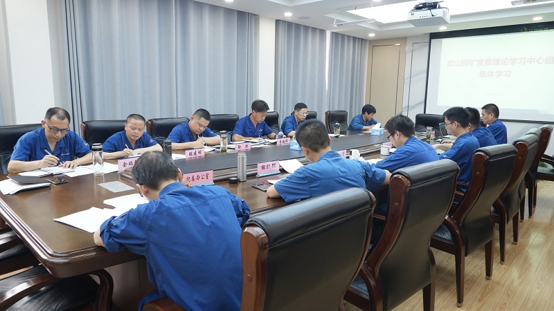 5月30日下午，武山銅礦舉行黨委理論學(xué)習(xí)中心組專題學(xué)習(xí)會(huì)議（馮浩）.jpg